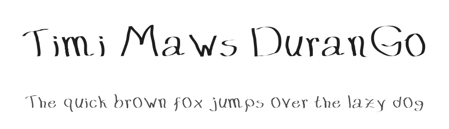 Timi Maws DuranGo by DuranGo — Display Font