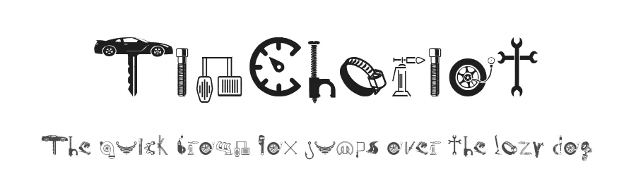 TinChariot by Andrea Steffen — Display Font