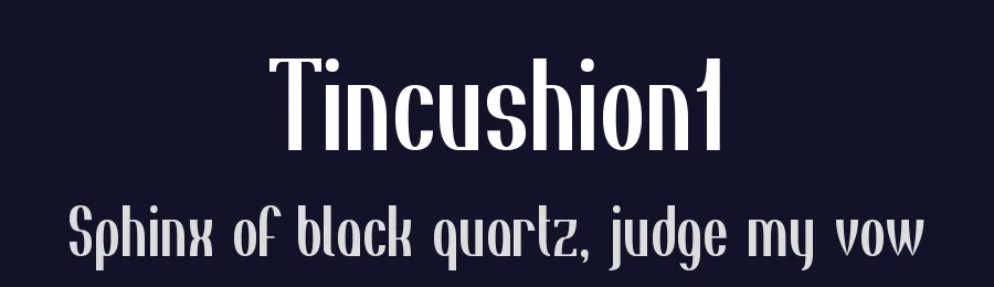 Tincushion1 by Eriador - Gunny — Display Font — thumbnail 2