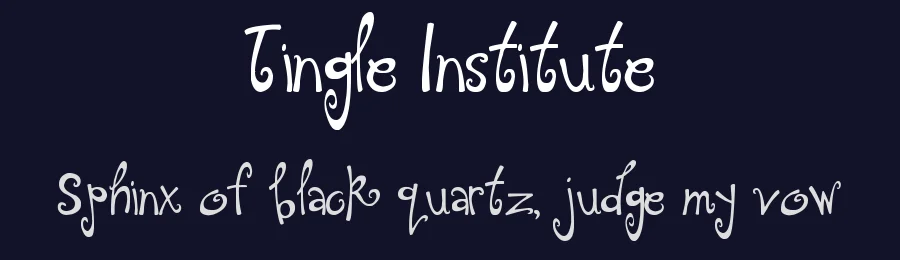 Tingle Institute — Display Font — thumbnail 2