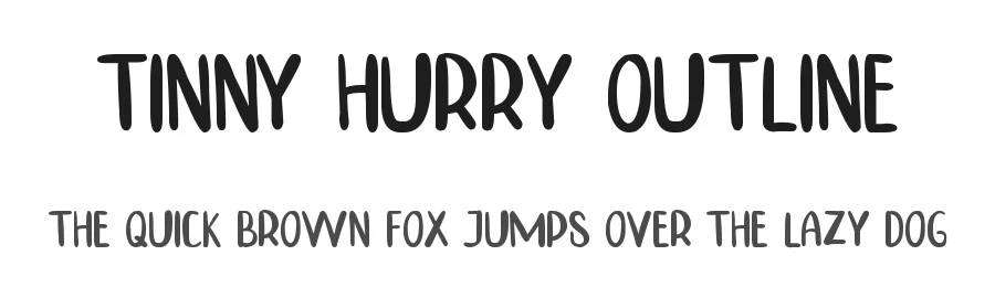 TINNY HURRY OUTLINE by MJB Letters 2018 — Display Font