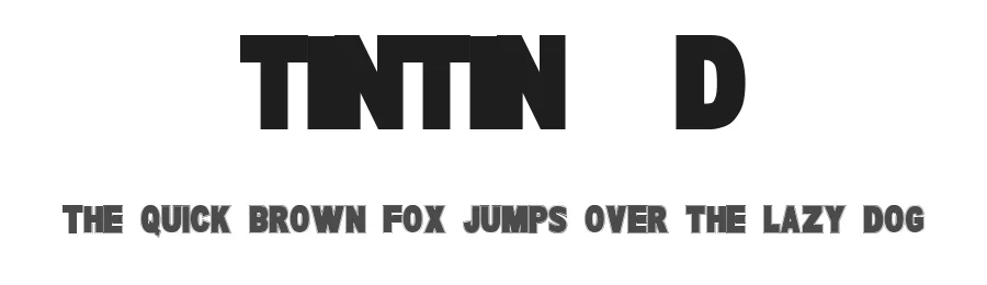 TINTIN 3D by P. A. Vannucci — Display Font