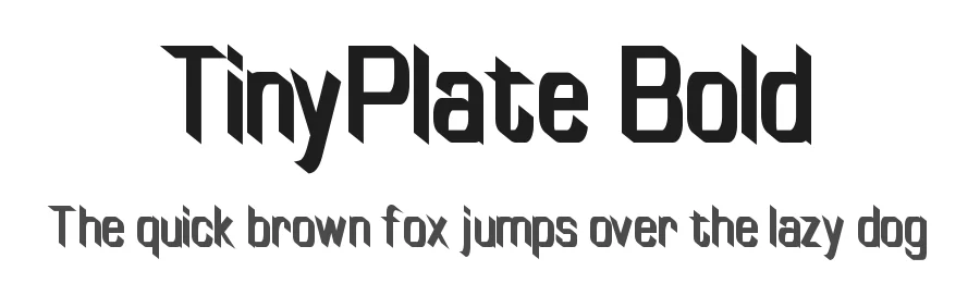 TinyPlate Bold by MEHMET ABACI — Display Font