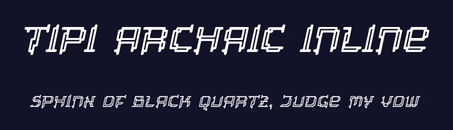 Tipi Archaic Inline by Thomas Mettendorf — Display Font — thumbnail 2