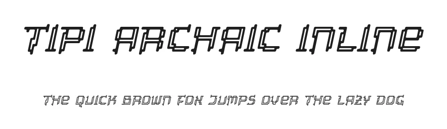Tipi Archaic Inline by Thomas Mettendorf — Display Font