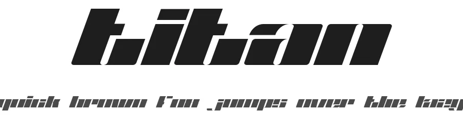 Titan by onezero — Display Font