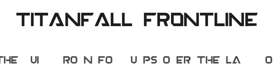 TITANFALL FRONTLINE by SpideRaY — Display Font