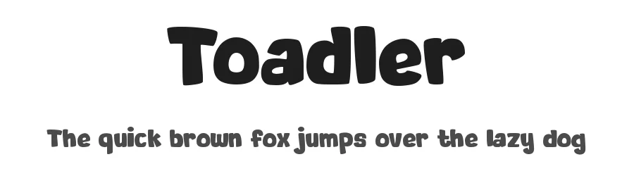 Toadler by MODESTYPE TEAM — Display Font