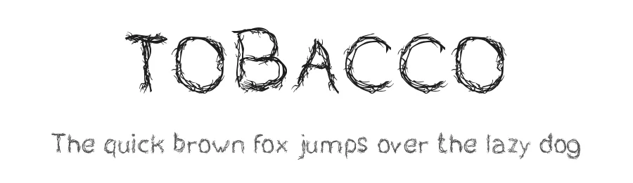 TOBACCO by http://www.dafont.com/wino-s-kadir.d2209 — Display Font
