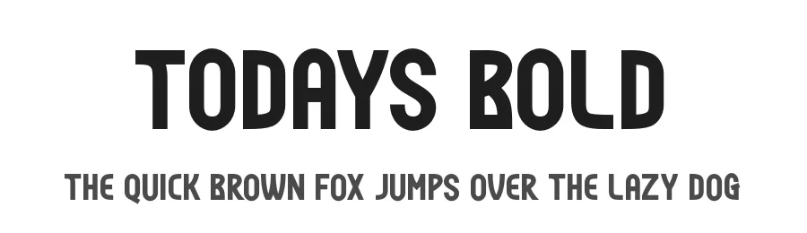 Todays Bold by Kong Font — Display Font