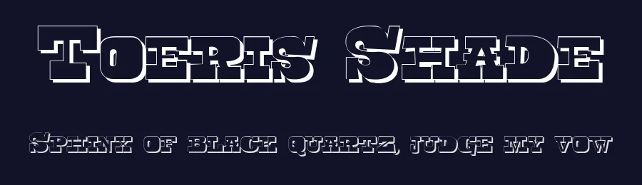 Toeris Shade by Luis Fernando Carvente — Display Font — thumbnail 2