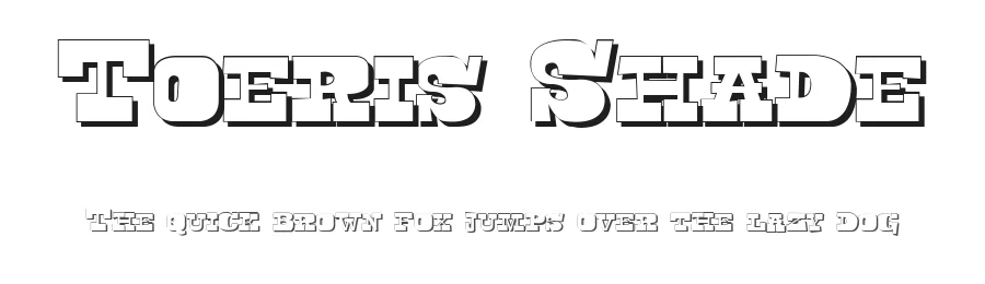 Toeris Shade by Luis Fernando Carvente — Display Font
