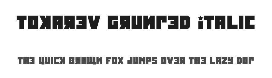Tokarev Grunged Italic by Vladimir Nikolic — Display Font