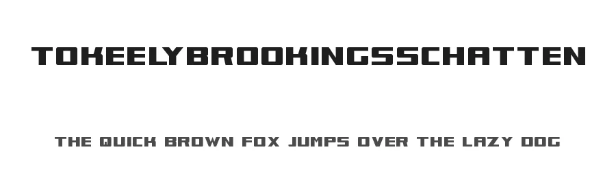 TokeelyBrookingsSchatten by Peter Wiegel — Display Font