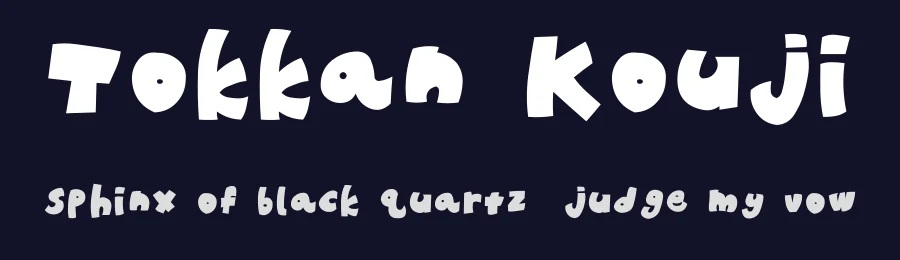 Tokkan Kouji — Display Font — thumbnail 2