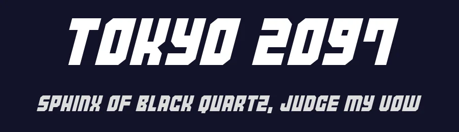 Tokyo 2097 — Display Font — thumbnail 2