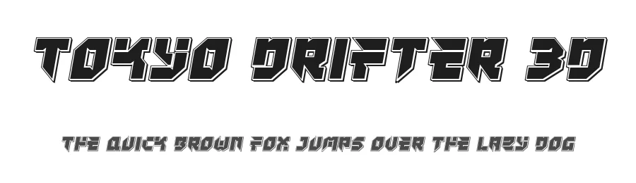 Tokyo Drifter 3D by Daniel Zadorozny — Display Font