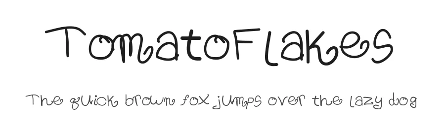 TomatoFlakes β Display Font