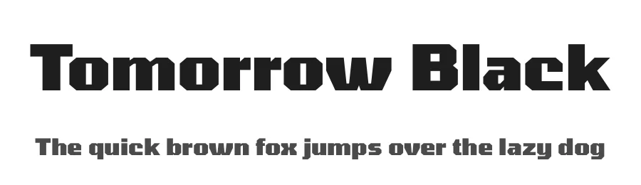 Tomorrow Black by Tony de Marco, Monica Rizzolli β Display Font