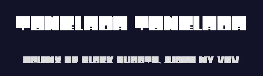 Tonelada Tonelada — Display Font — thumbnail 2