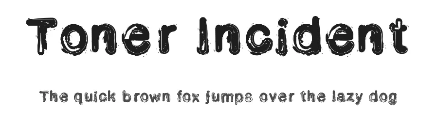Toner Incident by Shara Weber β Display Font