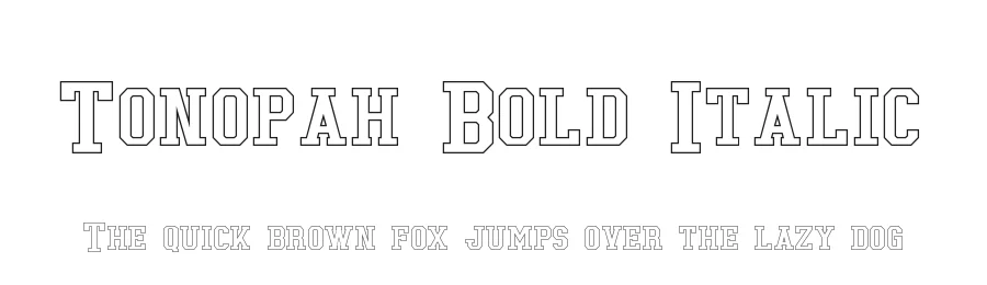 Tonopah Bold Italic by Neale Davidson β Display Font