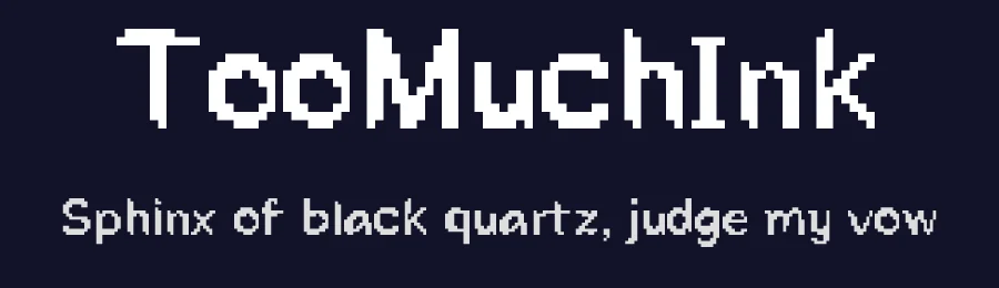 TooMuchInk — Display Font — thumbnail 2