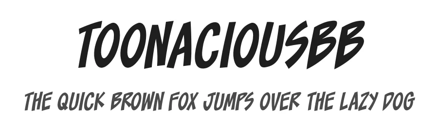 ToonaciousBB by Nate Piekos — Display Font