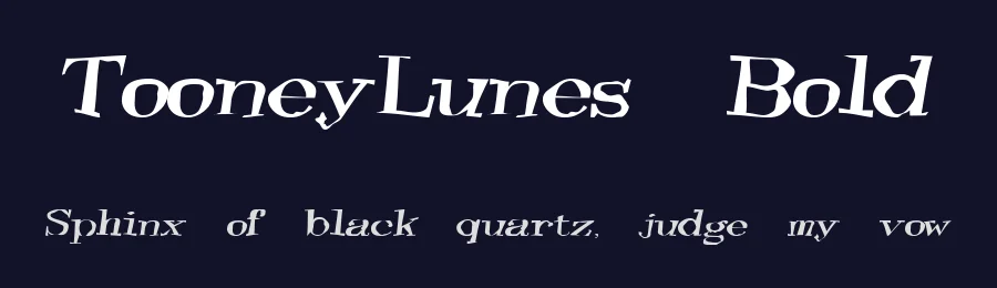 TooneyLunes Bold — Display Font — thumbnail 2
