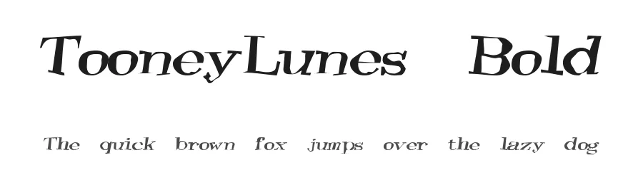 TooneyLunes Bold — Display Font