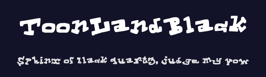 ToonLandBlack — Display Font — thumbnail 2