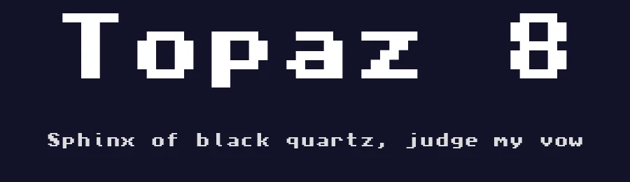Topaz 8 — Display Font — thumbnail 2