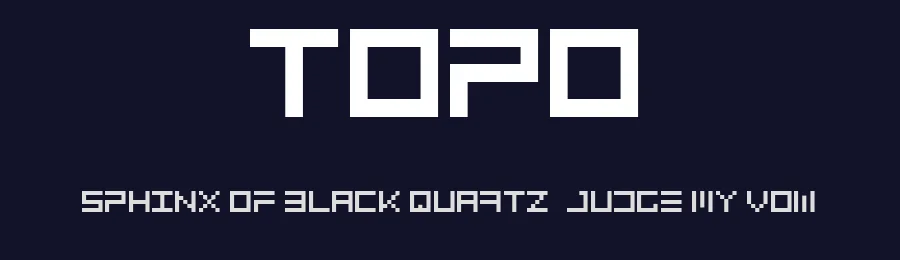 Topo — Display Font — thumbnail 2