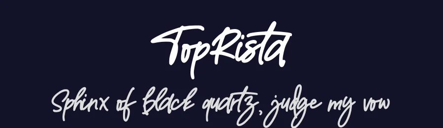TopRista by Heru Utama Putra — Script Font — thumbnail 2