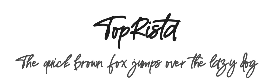 TopRista by Heru Utama Putra — Script Font