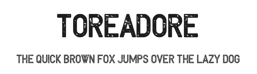 Toreadore by NAL — Display Font