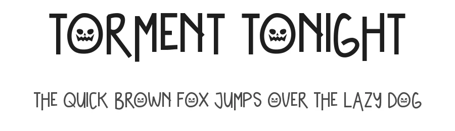 Torment Tonight by QR DESIGN — Display Font