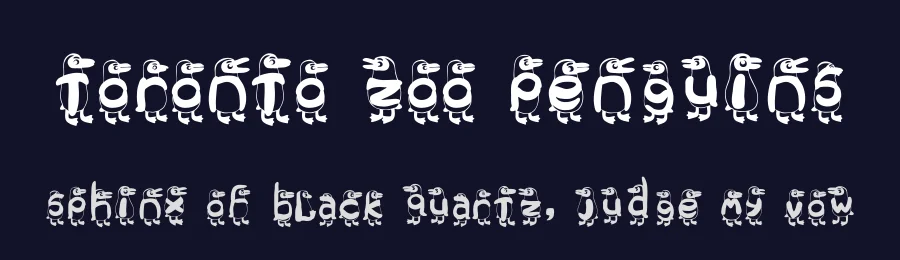 Toronto Zoo Penguins — Display Font — thumbnail 2