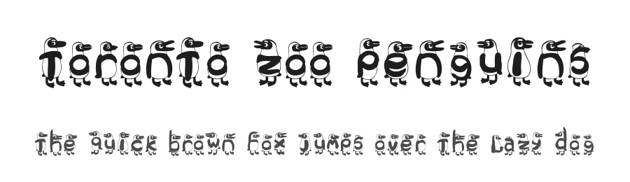 Toronto Zoo Penguins — Display Font