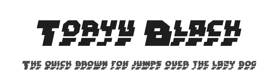 Toryu Black by 108go, aoki tetsu — Display Font