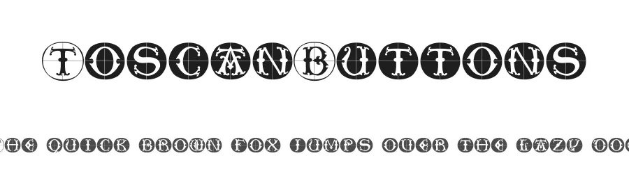 ToscanButtons — Display Font