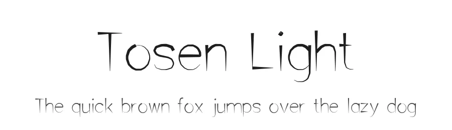 Tosen Light by 108go, aoki tetsu — Display Font