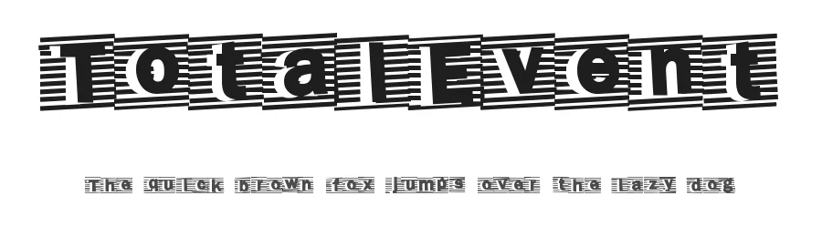 TotalEvent by Xerographer Fonts Max Infeld — Display Font