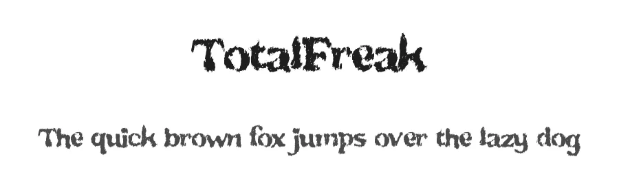TotalFreak by Max Infeld Xerographer Fonts — Display Font