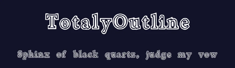 TotalyOutline — Display Font — thumbnail 2