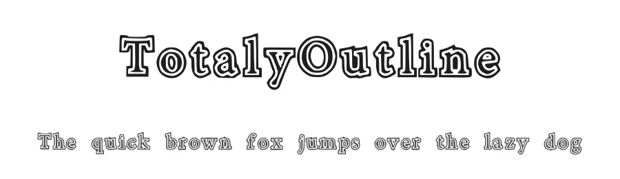 TotalyOutline — Display Font