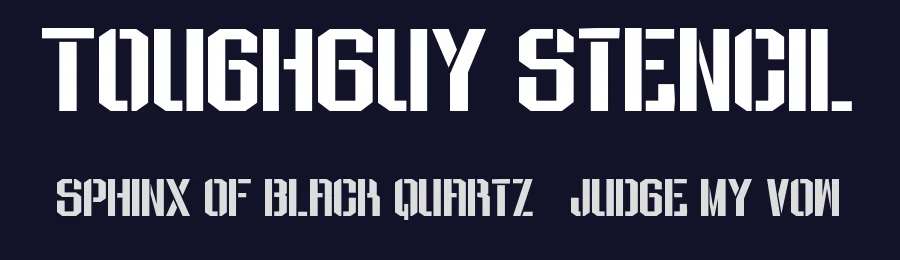 ToughGuy Stencil by Matthew Napolitano — Display Font — thumbnail 2