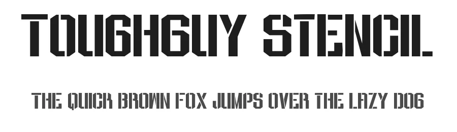 ToughGuy Stencil by Matthew Napolitano — Display Font