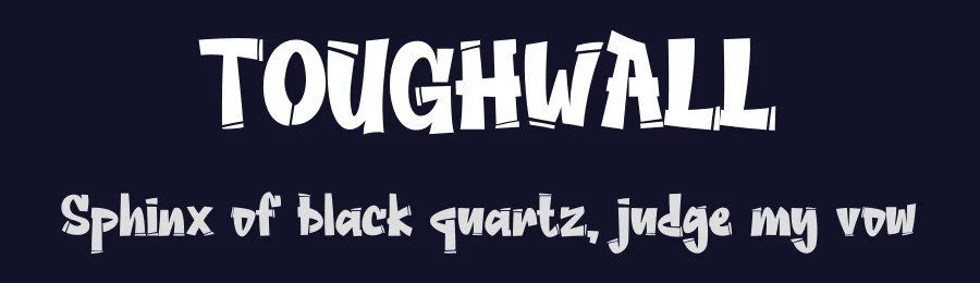 TOUGHWALL by IDEBARENG Team — Display Font — thumbnail 2