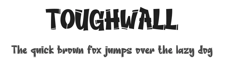 TOUGHWALL by IDEBARENG Team — Display Font